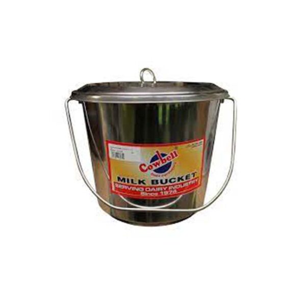Cowbell Stainless Steel Milk Bucket Food Grade 17 Liter With Lid