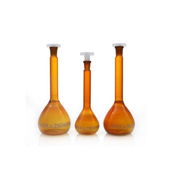 Pyrex-A Glass Volumetric Flask 100ml, Amber Color