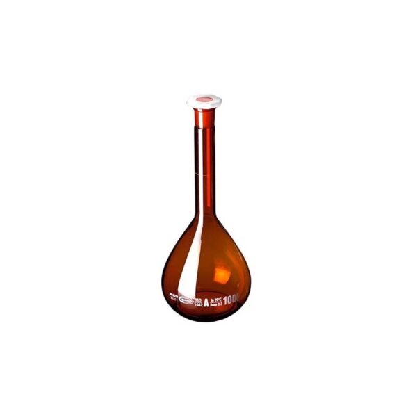 Pyrex-A Glass Volumetric Flask 250ml, Amber Color